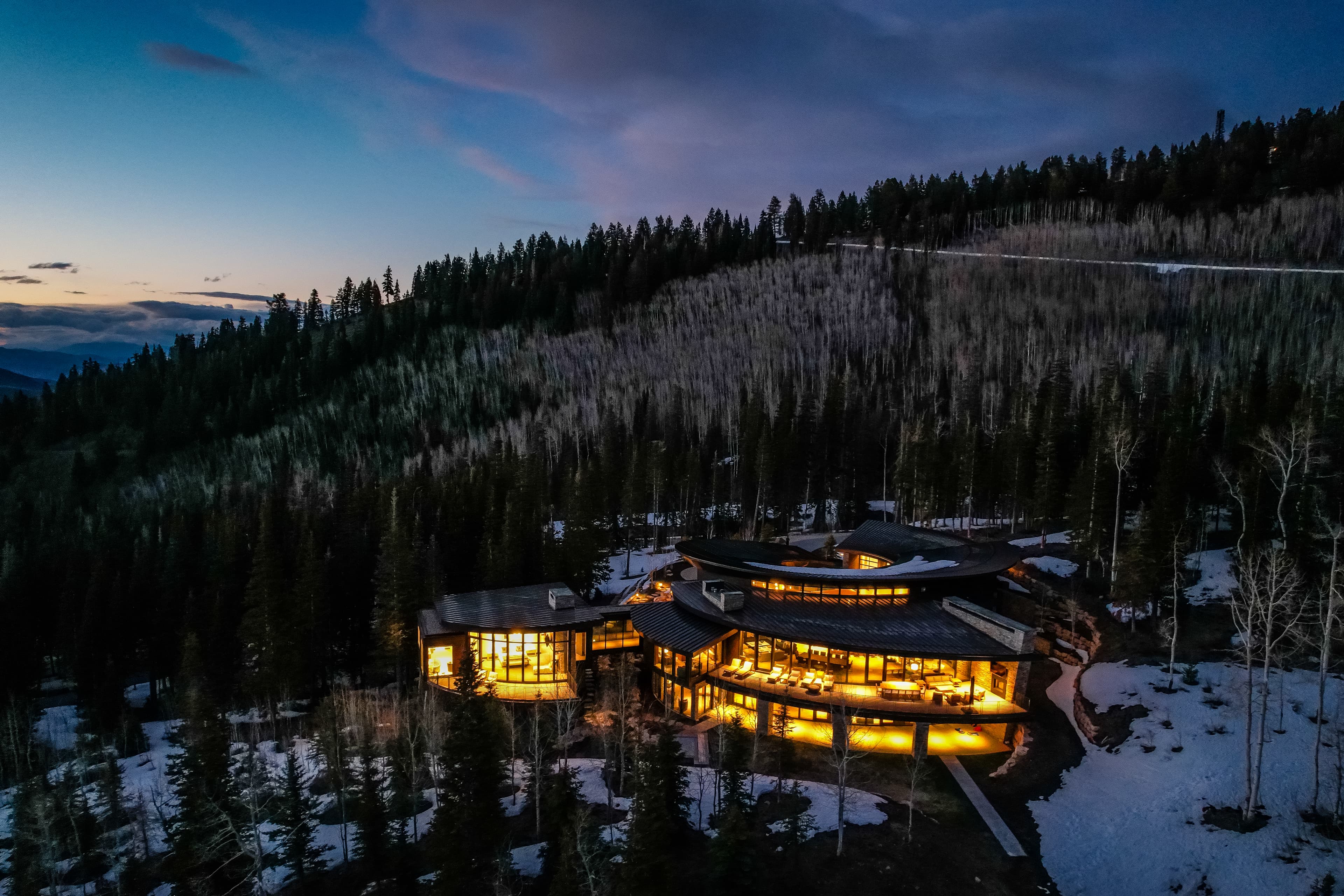 Our Alpine Opus at the Colony vacation rental at night.