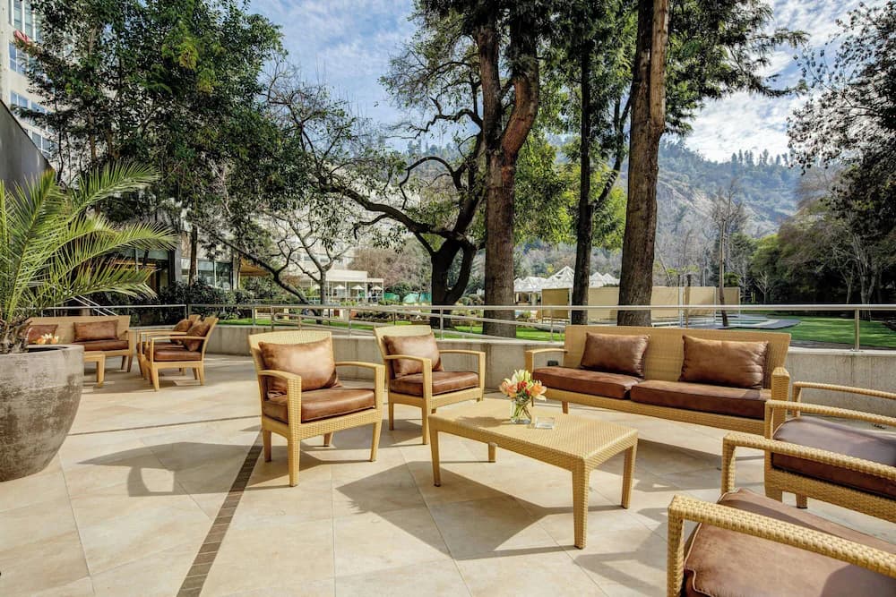 Outdoor banquet area