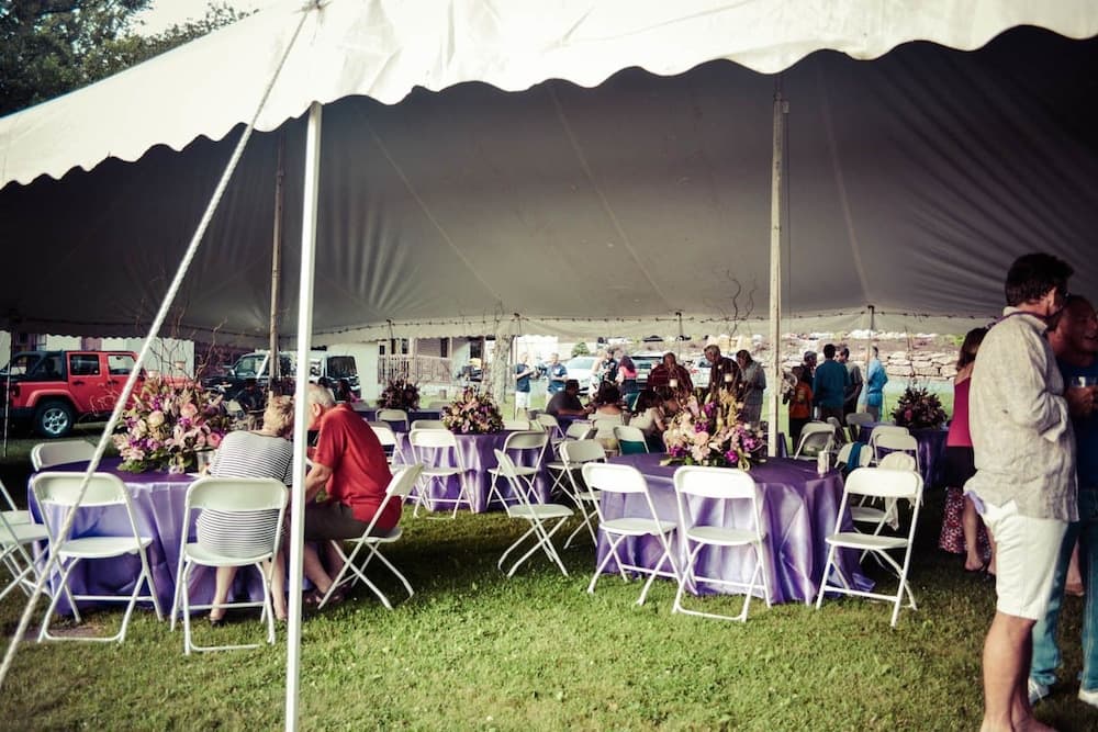 Outdoor wedding area