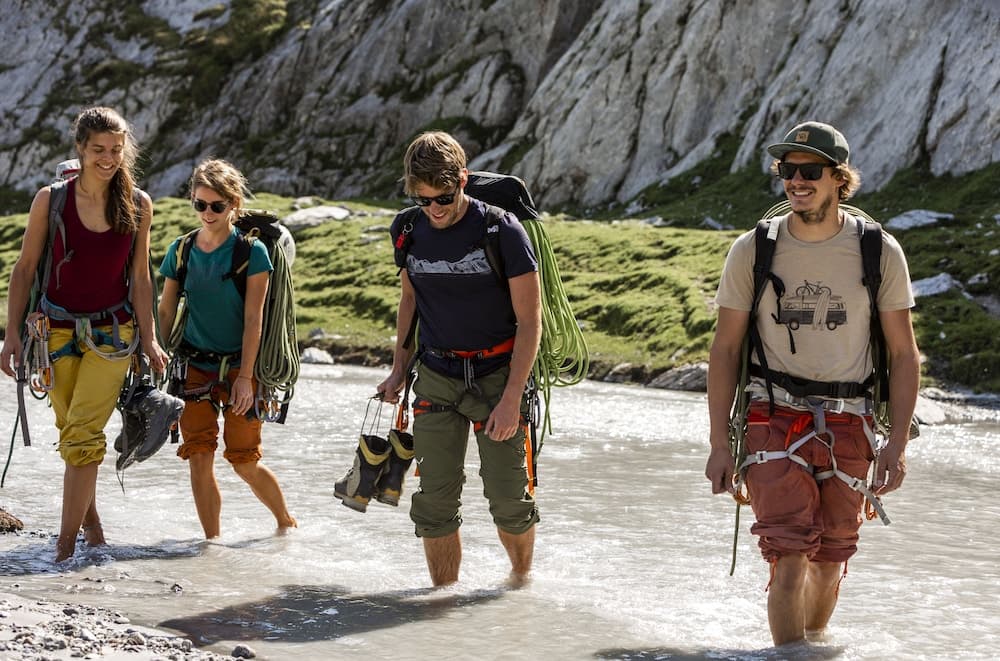 Outdoor rock climbing