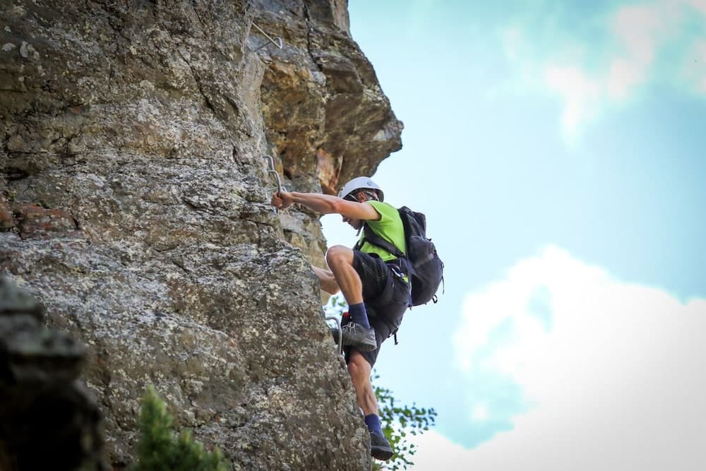 Outdoor rock climbing