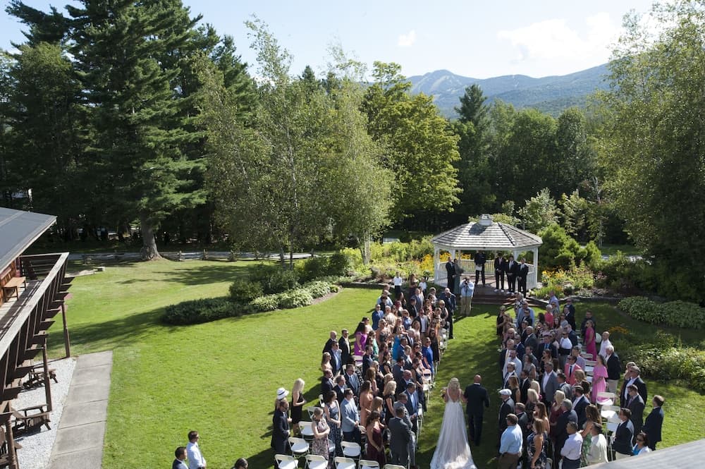 Outdoor wedding area