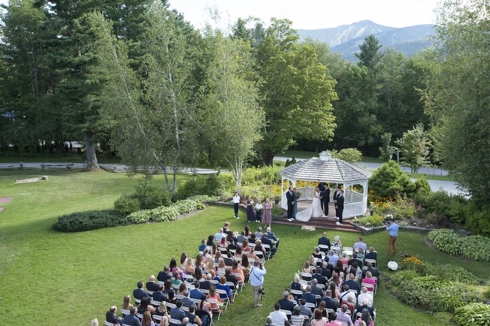 Outdoor wedding area