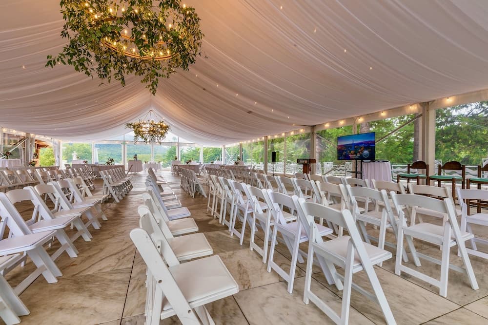 Outdoor wedding area