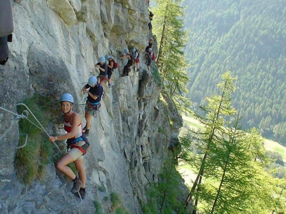 Outdoor rock climbing
