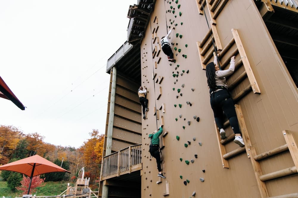 Outdoor rock climbing