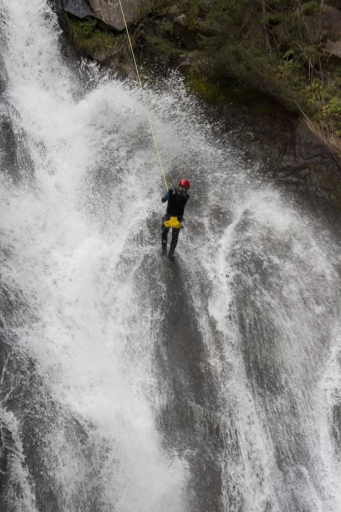 Outdoor rock climbing